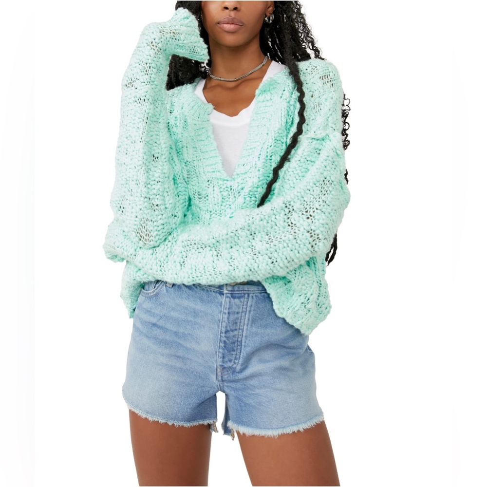 Free People Josephine Splitneck Pullover